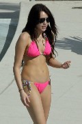 Miley Cyrus nude in pink bikini