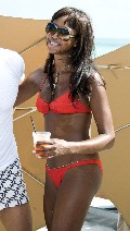 Naomi Campbell in red bikini