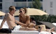 Oksana Andersson nude in Topless sunbathing