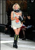Pamela Anderson nude in Vivienne Westwood Fashion Show