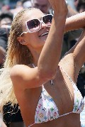 Paris Hilton in white bikini