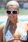 Paris Hilton in white bikini