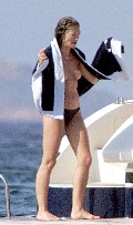 Rebecca Gayheart nude in topless on a yacht