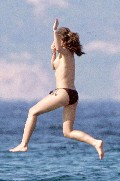 Rebecca Gayheart nude in topless on a yacht