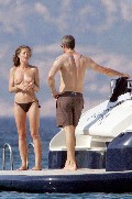Rebecca Gayheart nude in topless on a yacht