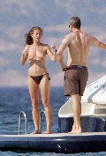 Rebecca Gayheart nude in topless on a yacht