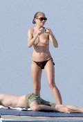 Rebecca Gayheart nude in topless on a yacht