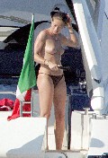 Rebecca Gayheart nude in topless on a yacht