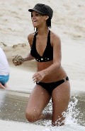 Rihanna in black bikini