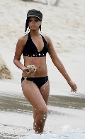 Rihanna in black bikini