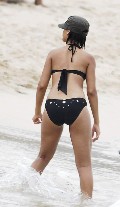 Rihanna in black bikini