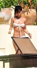 Rihanna in white bikini
