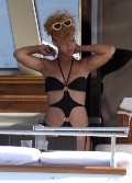Rihanna in black bikini