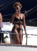Rihanna in black bikini
