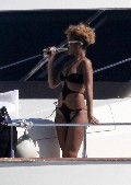 Rihanna in black bikini
