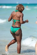 Serena Williams in green bikini