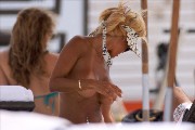 Shauna Sand nude in Topless sunbathing