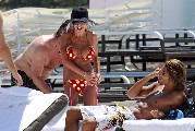 Shauna Sand nude in Topless sunbathing
