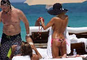 Shauna Sand nude in Topless sunbathing