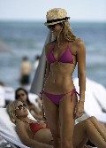 Stacy Keibler in purple bikini