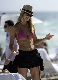 Stacy Keibler in purple bikini