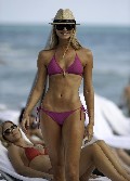 Stacy Keibler in purple bikini