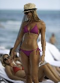 Stacy Keibler in purple bikini