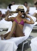 Stacy Keibler in purple bikini
