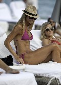 Stacy Keibler in purple bikini