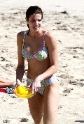 Stephanie Seymour in white bikini