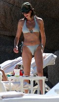 Teri Hatcher in bikini at the beach