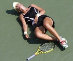 Victoria Azarenka in playing tennis