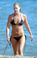 Ali Larter in black bikini
