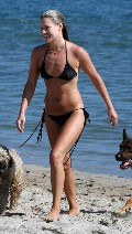 Ali Larter in black bikini