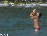Amy Winehouse nude in Topless swimming