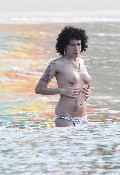 Amy Winehouse nude in Topless swimming