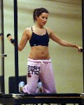 Ashley Tisdale in gym workout