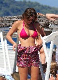 Bar Refaeli in pink bikini