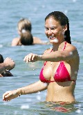 Bar Refaeli in pink bikini