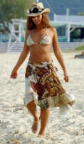 Beyonce Knowles in paparazzi bikini