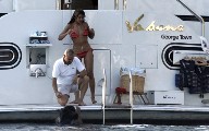 Beyonce Knowles in red bikini