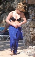 Billie Piper in black bikini