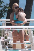 Britney Spears in blue bikini