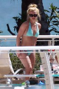 Britney Spears in blue bikini