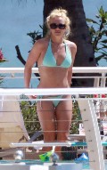 Britney Spears in blue bikini