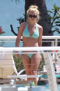 Britney Spears in blue bikini