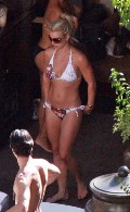 Britney Spears in white bikini