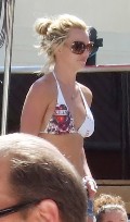 Britney Spears in white bikini