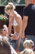 Britney Spears in white bikini
