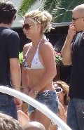 Britney Spears in white bikini